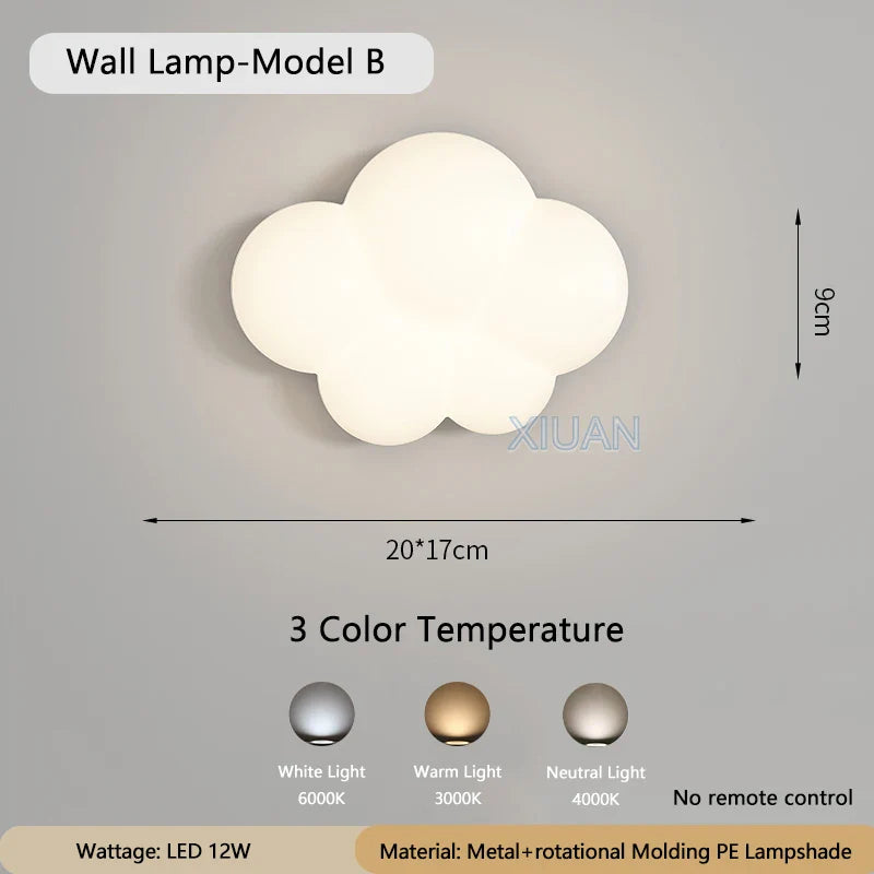 WhiteCloud Lamp – Stijlvolle LED Wandverlichting voor Kinderen