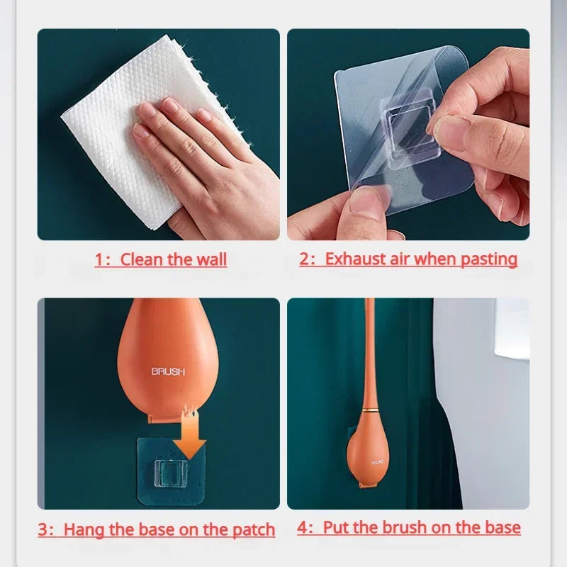 SumiClean - Strakke Siliconen Toiletborstel voor Jouw Badkamer