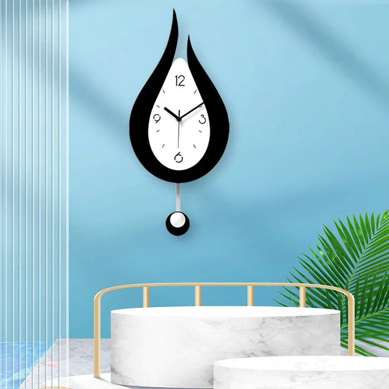 WaterDrop Clock - Minimalistische Pendule Wandklok