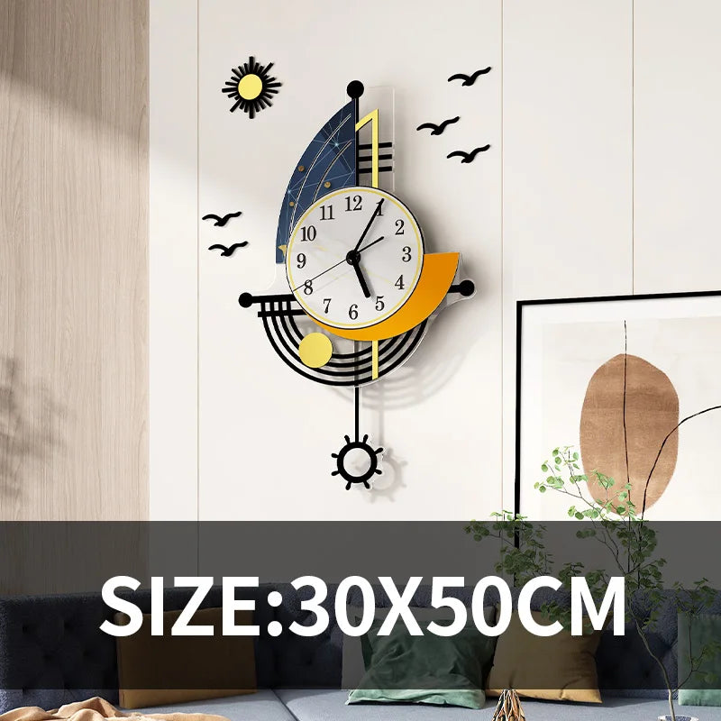 NauticTime Clock - Elegante Zeilboot Wandklok