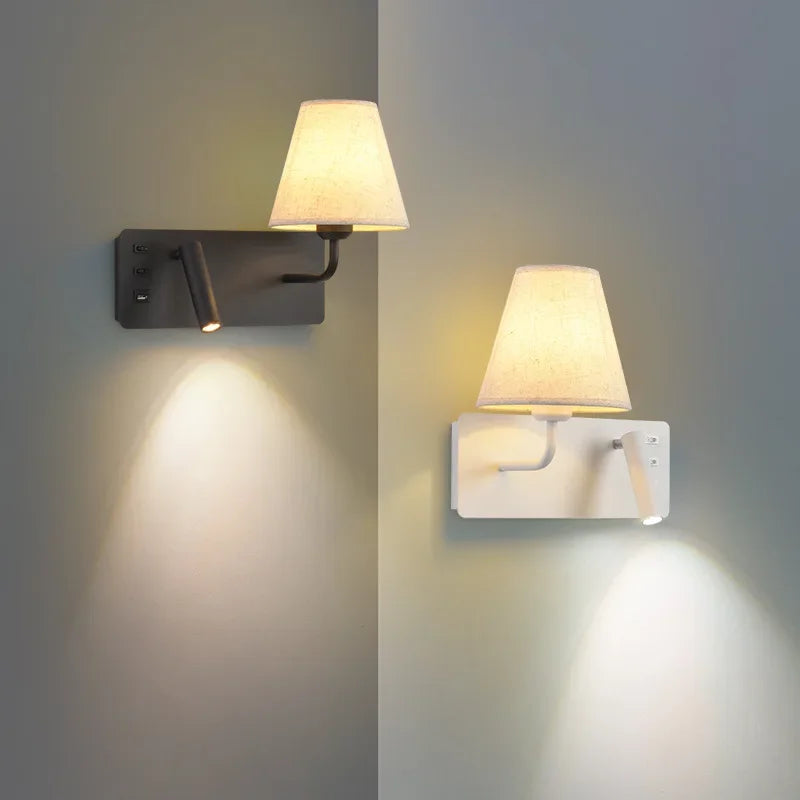 LuminoWall - Minimalistische USB Wandlamp met Leesspot