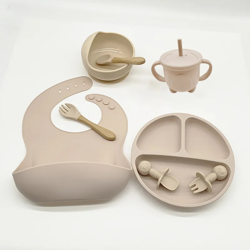 TinyBites – Stijlvolle Silicone Eetset voor Baby’s