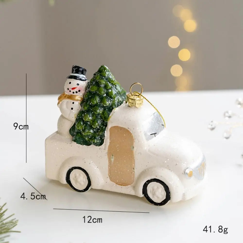CharmingSnow Kerstdecoratie – Betoverende Keramische Kersthangdecoratie