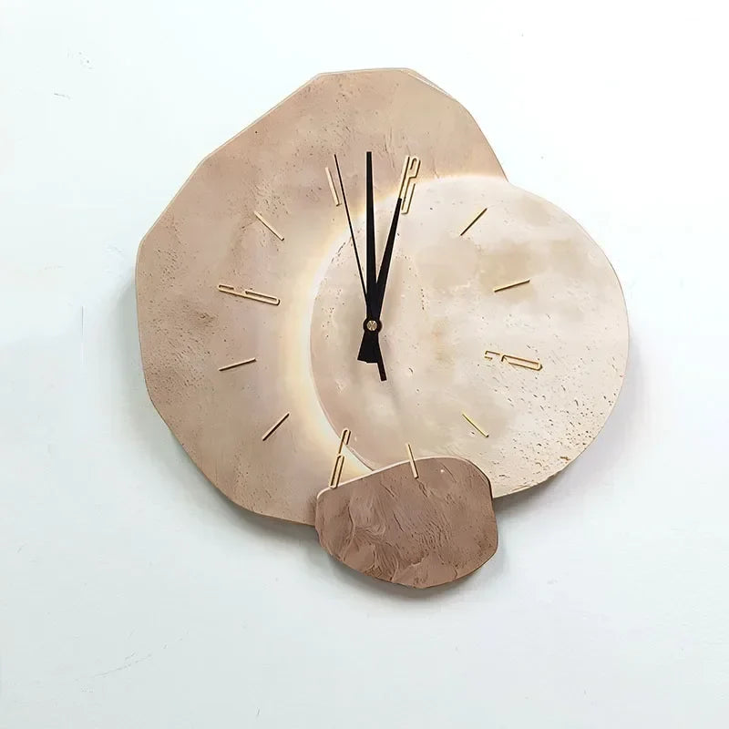 CreamWind Clock – Stijlvolle Moderne Wandklok met LED