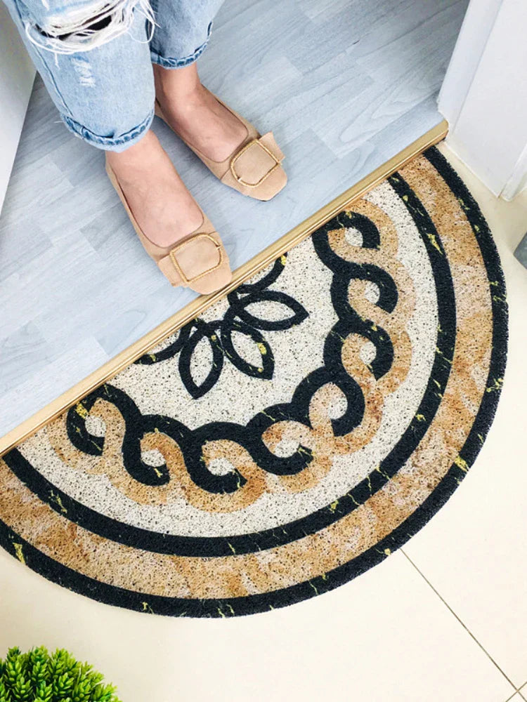 FloraMat - Elegante Halfronde Deurmat voor Jouw Huis