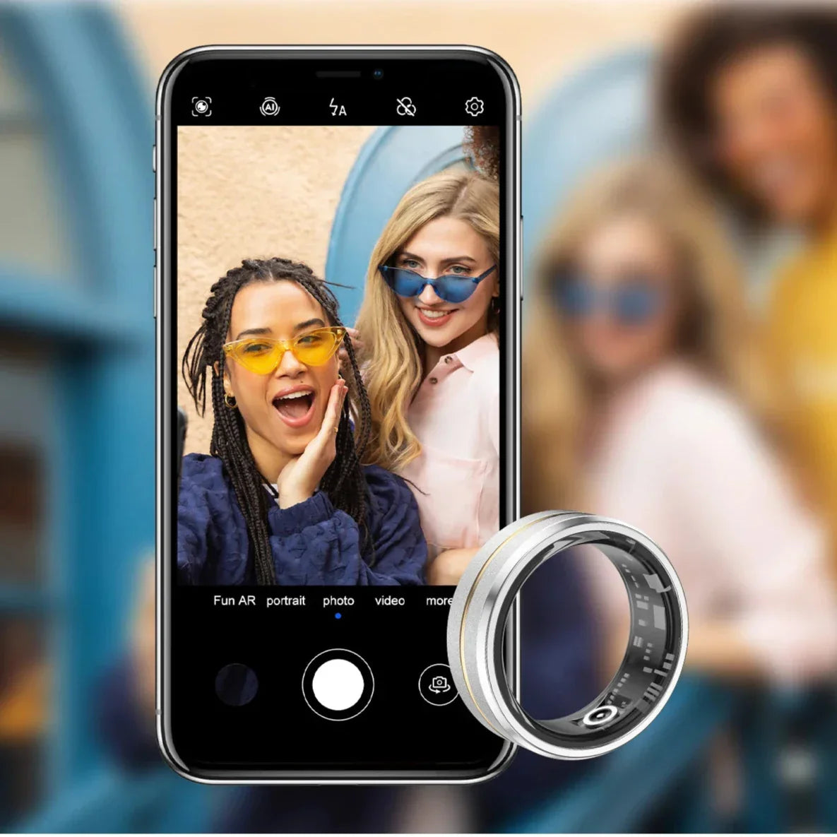 BagueSante Ring - Slimme Gezondheidsmonitor voor Actieve Levensstijl