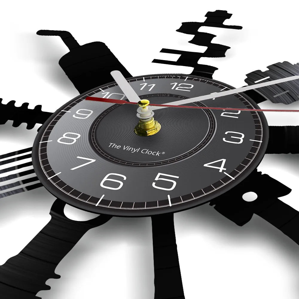 AutoRepair Clock - Moderne Garage Vinyl Wandklok