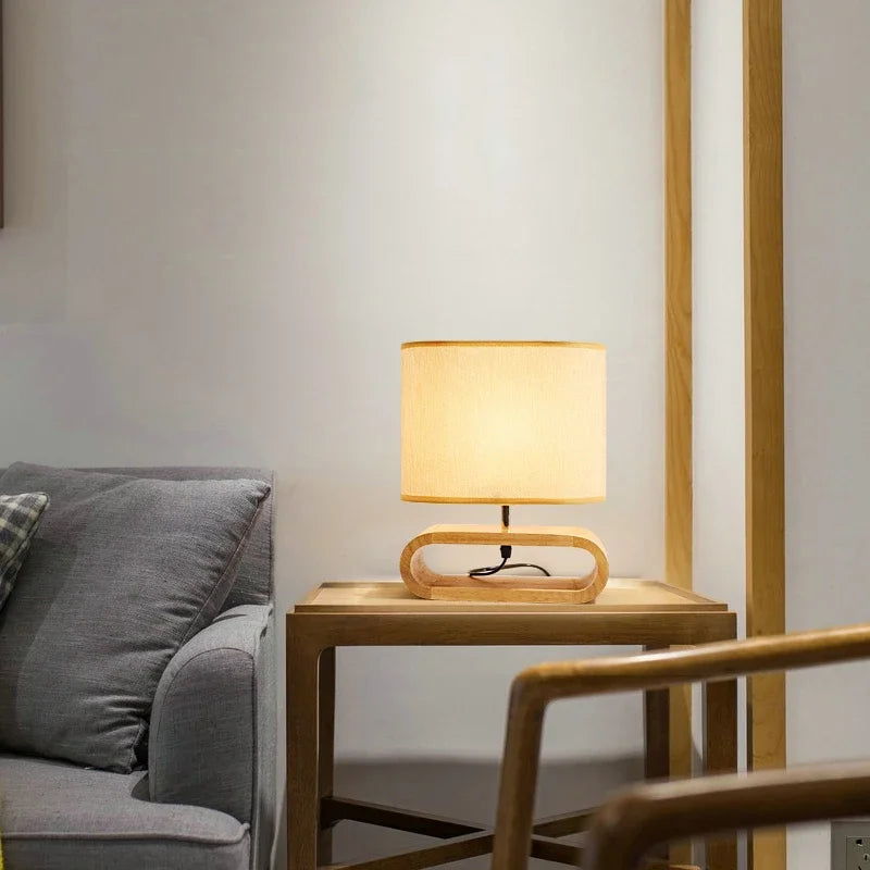 ZenHout - Serene Houten Bureau Verlichting voor Ontspanning