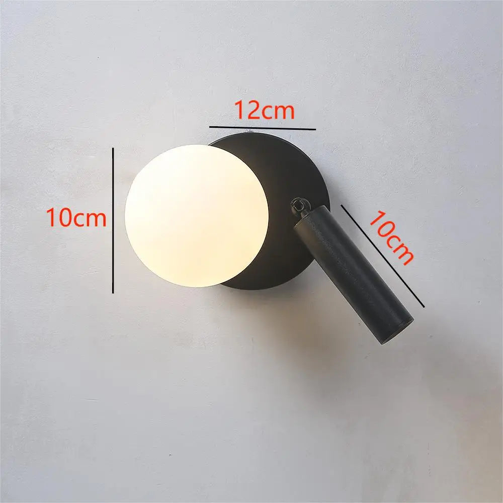 NordicLux - Rotating Glas LED Wandlamp voor Slaapkamer