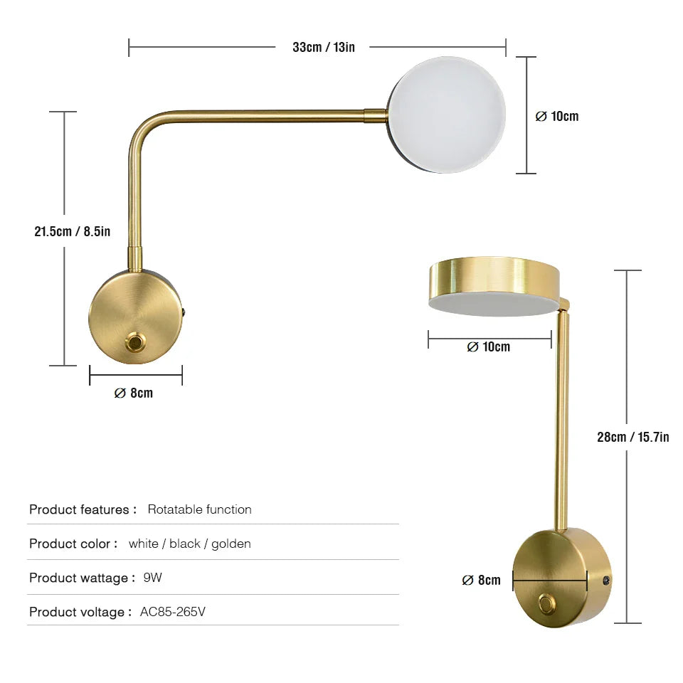 NordicGlow - Verstelbare LED Wandlamp voor Modern Interieur