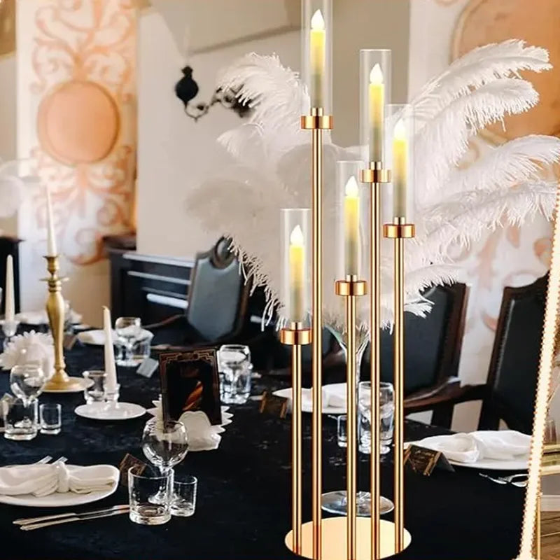 EleganteCandle – Luxe Kandelaar met Acryl Accent