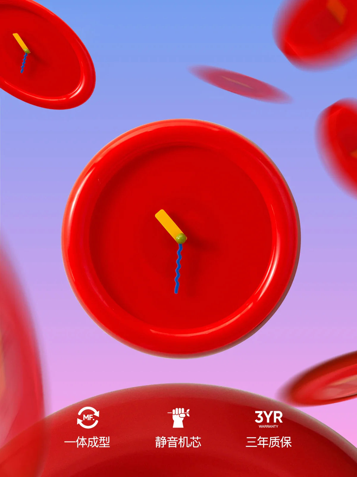 EpeiusHome – Memphis Wall Clock voor Elegante Ruimtes