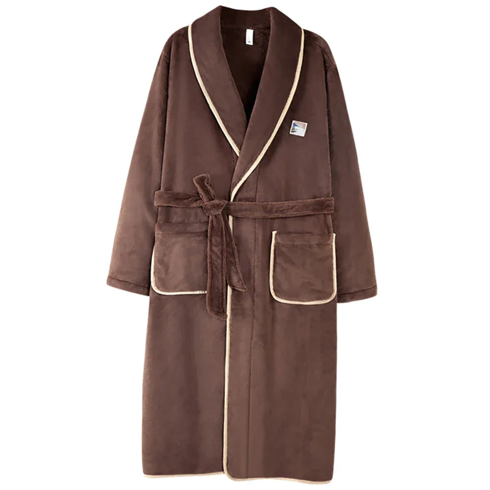 WarmPlush Robe - Luxe Antibacteriële Flanellen Badjas
