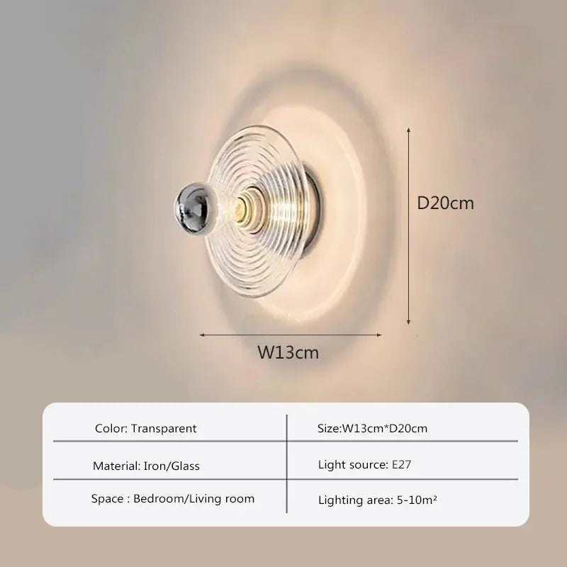 AquaGlow Wall Lamp – LED Verlichting met Golfpatroon