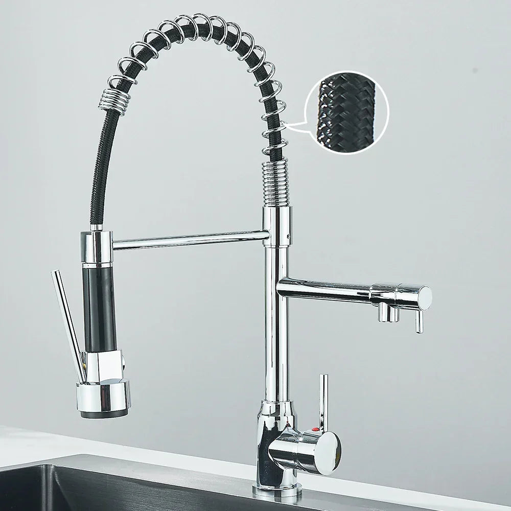 HydroFlex – Moderne Keukenkraan met Dubbele Uitloop