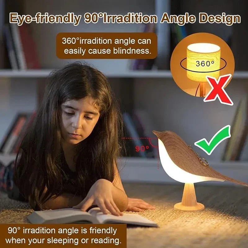 Speelse Vogel Nachtlamp – Touchbediening & Verstelbare Lichtkleuren
