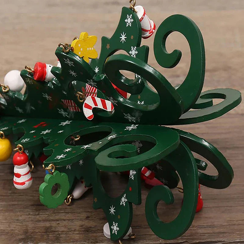 CharmTree Kerstboom - Handgemaakte 3D Kerstdecoratie van Hout