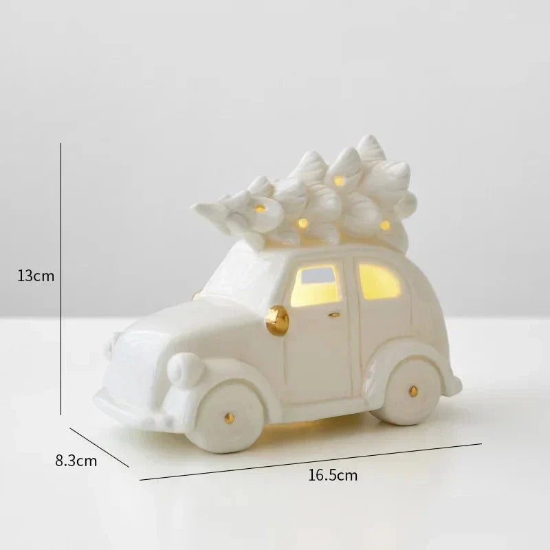 Magisc Kerstdecoratie - Verlichte Keramische Sneeuwman voor Feestdecoratie