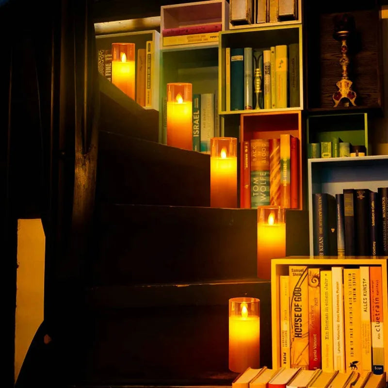 SafeGlow LED Kaarsenset - Elegante Draadloze Oplaadkaarsen Set van 3