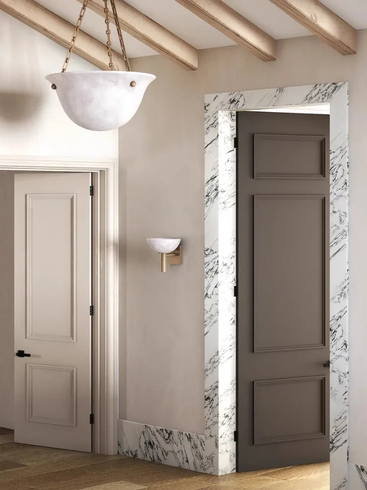 MarbleLuxe – Elegante Antieke Marmeren Wandlamp