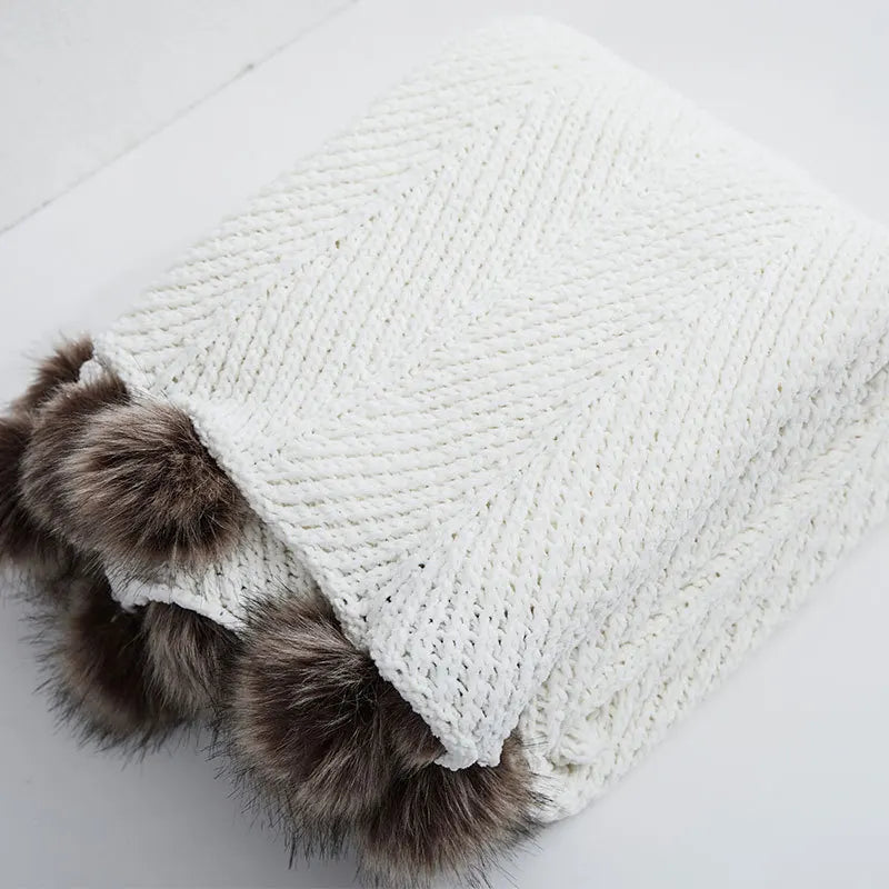 HeartCozy Blanket – Luxe Chenille Deken met Hartfranjes