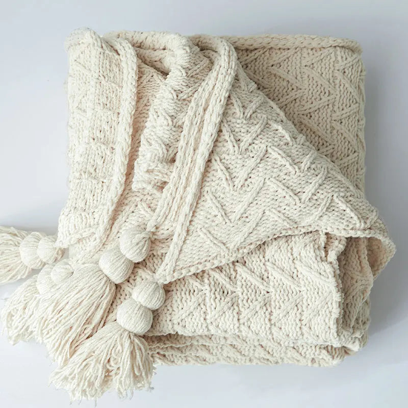 HeartCozy Blanket – Luxe Chenille Deken met Hartfranjes