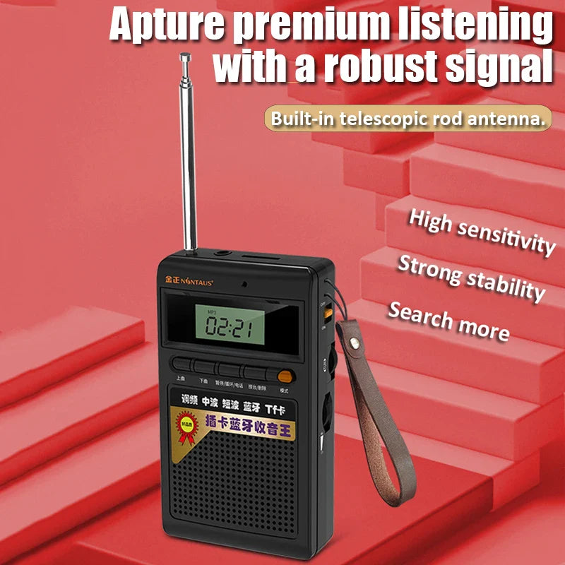 SoundPocket Mini - Draagbare Bluetooth Radio & MP3 Speler