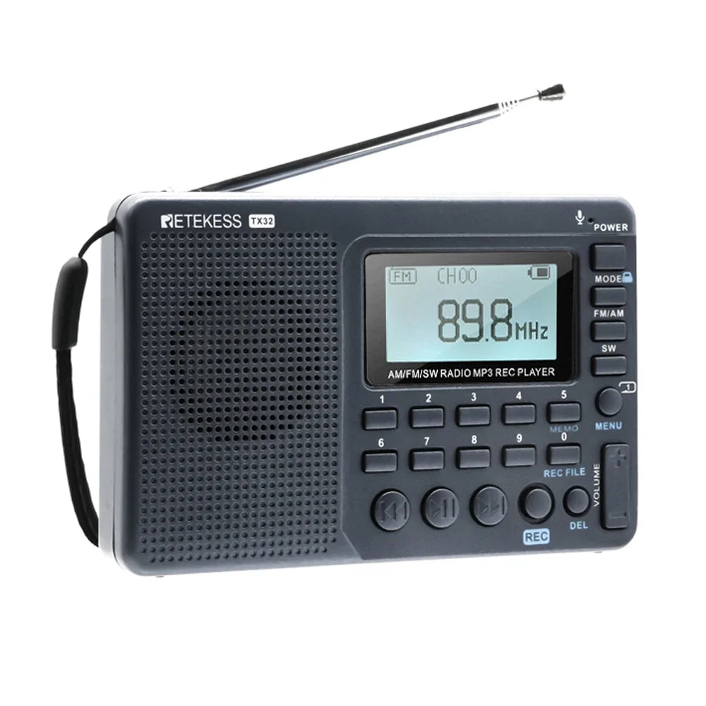 EchoWave - Draagbare Retro Radio met Krachtig Geluid