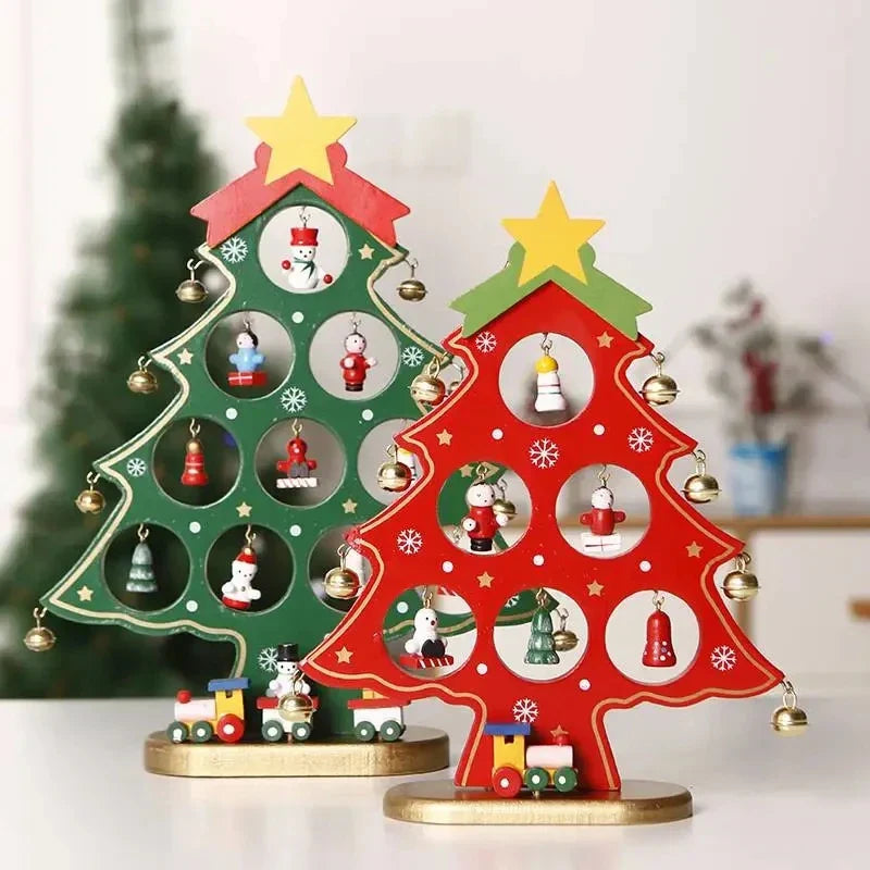 SapinElegant Kerst decoratie - Festieve Houten Mini-Kerstboom voor Jouw Ruimte