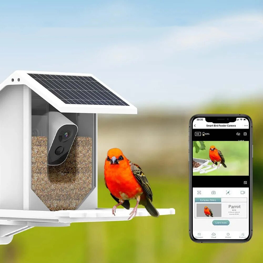 Draadloze Solar Vogelvoederplaats - Verken de natuur op unieke wijze!