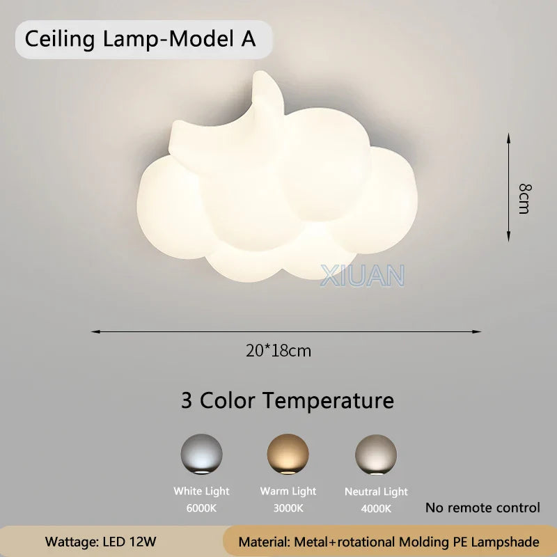 WhiteCloud Lamp – Stijlvolle LED Wandverlichting voor Kinderen