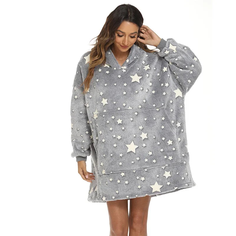 StarlightSnug - Luxe Sterren Hoodie voor Comfortabele Avonden