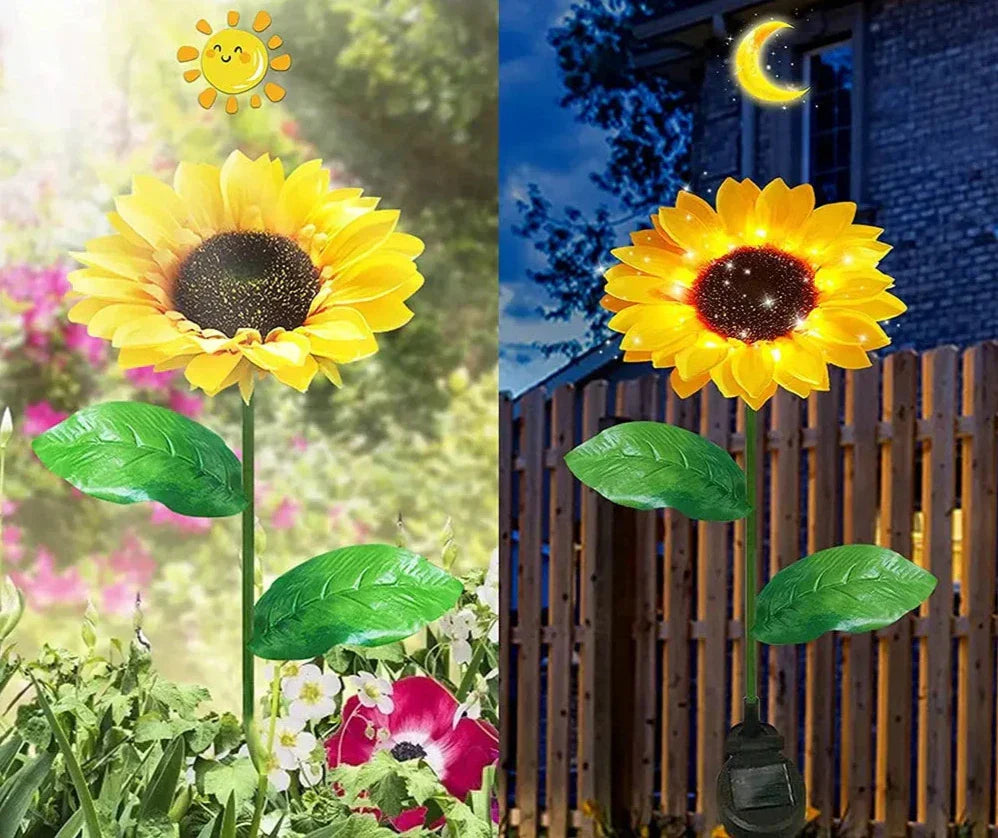 SolarBloom – Realistische Zonnebloem Tuinlamp voor Buiten