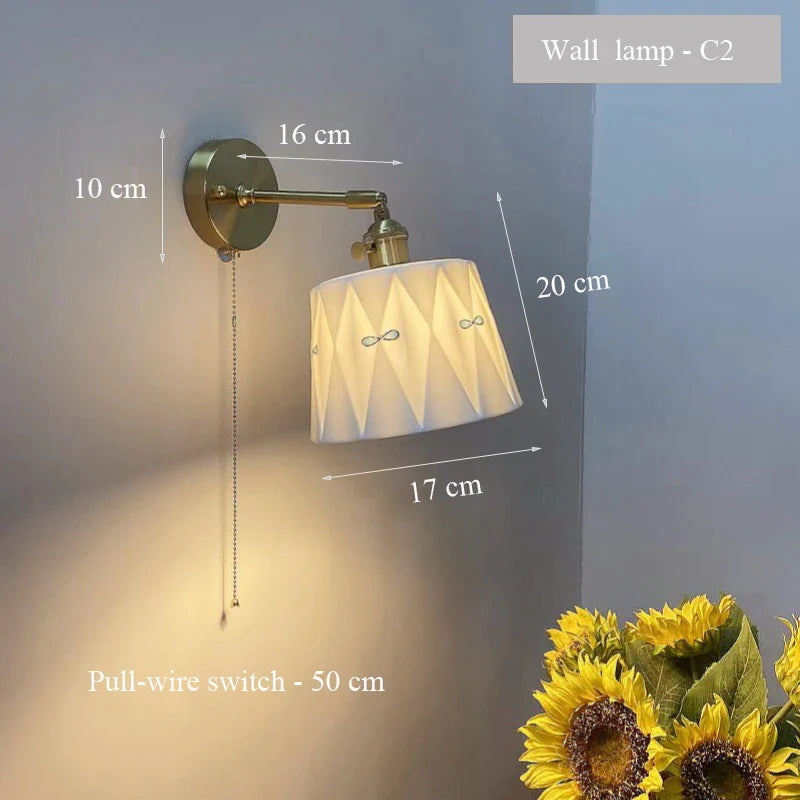 ZenGlow Light - Retro Japanse Wandlamp met Schakelaar