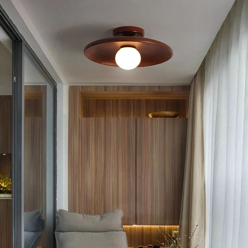 Woodland Plafondlamp - Elegante Houten Plafondlamp met Warm LED-Licht voor Jouw Interieur