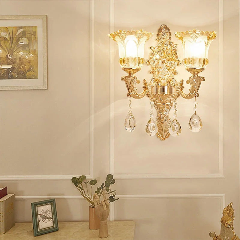 CrystalElegance - Stijlvolle Kristallen Wandlamp voor Huisdecoratie