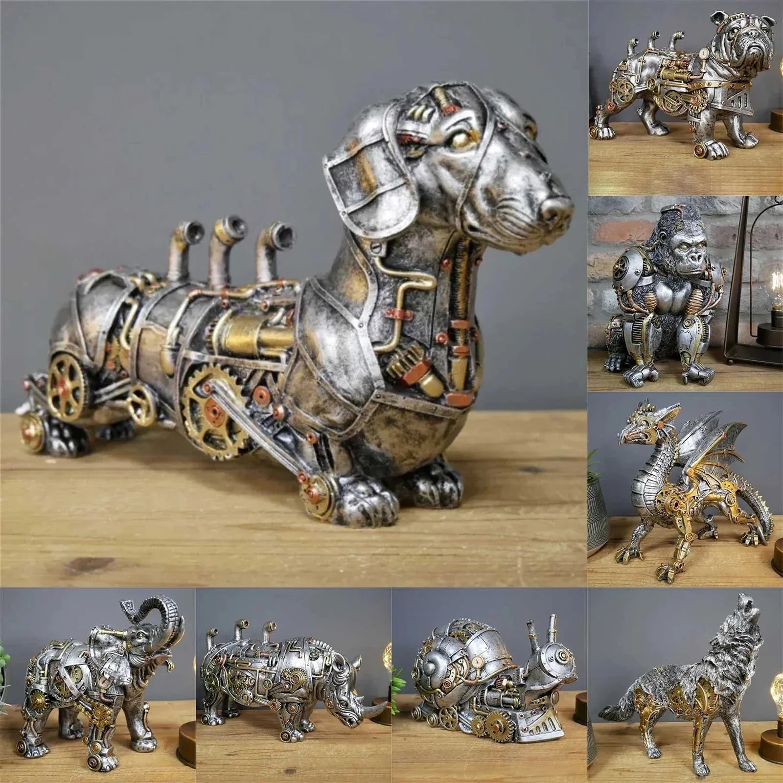 SteamBeast - Steampunk Dierenfiguren met Tandwielen
