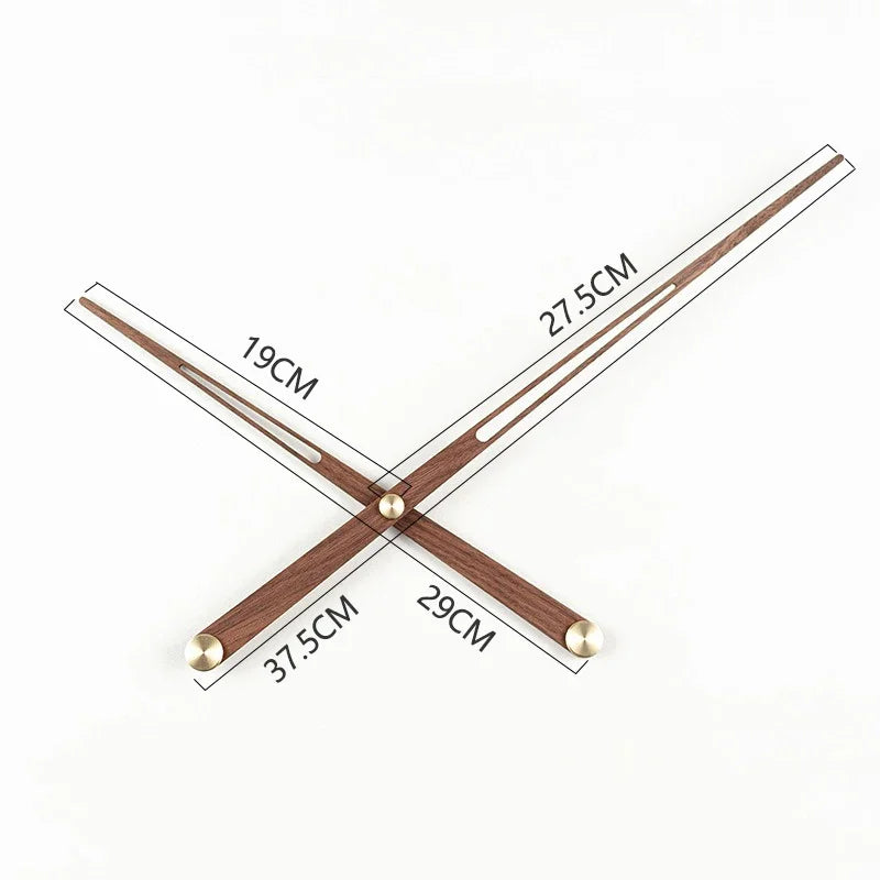 WoodSphere Clock - Grote DIY Wandklok met Walnoothout