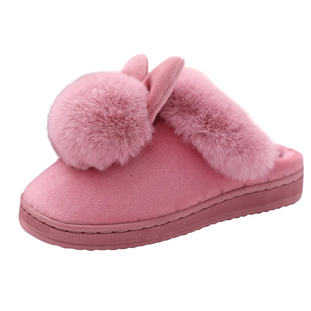 Plush Bunny Pantofells - Luxe Pluche Pantoffels met Schattige Konijnenoren voor Thuis