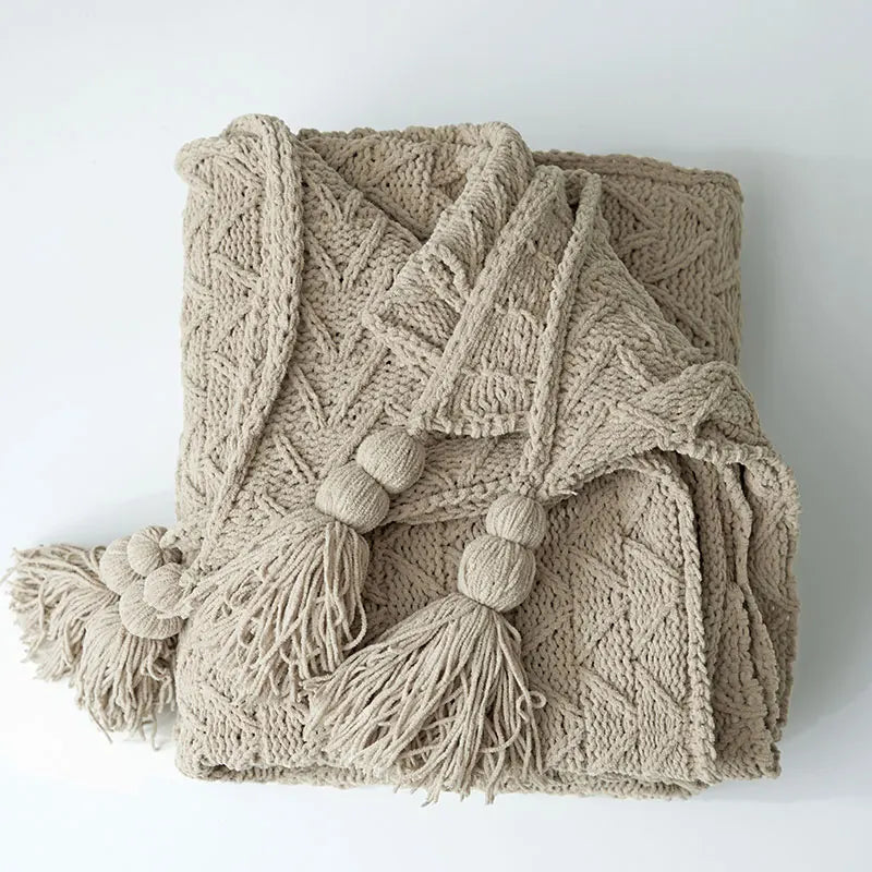 HeartCozy Blanket – Luxe Chenille Deken met Hartfranjes
