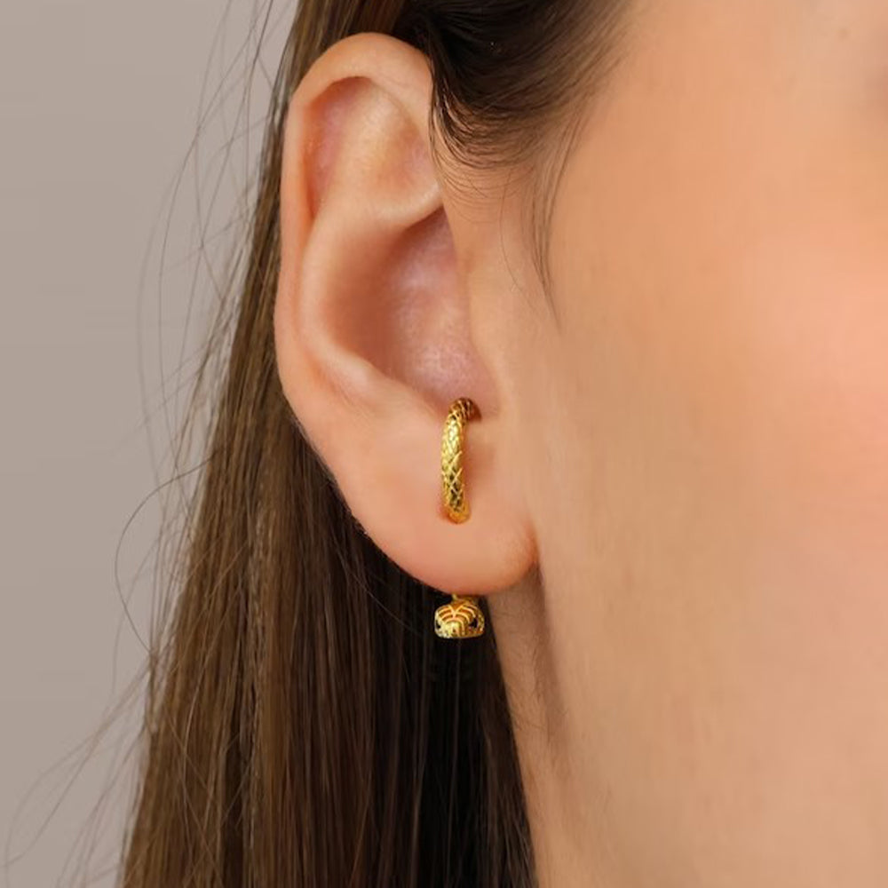 SerpentEdge Earrings - Elegante Slangvormige Oorbellen