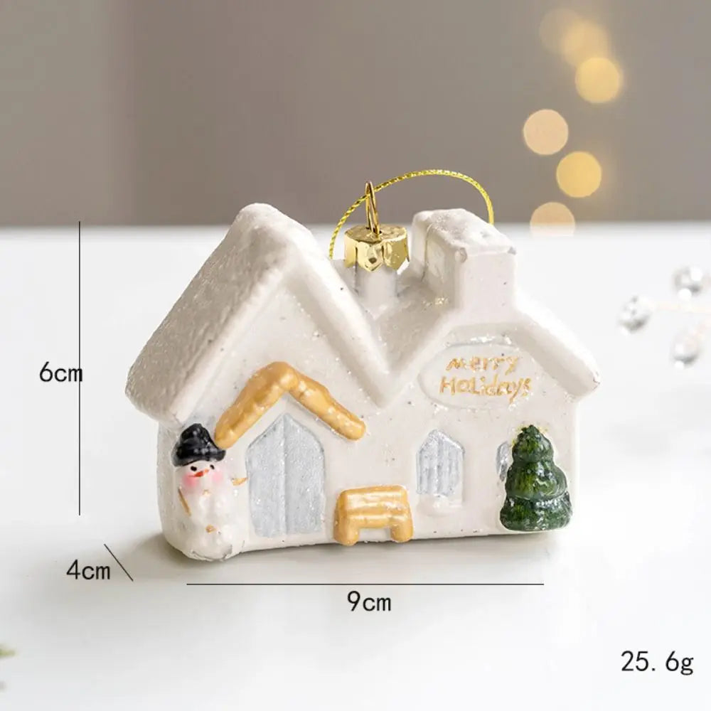 CharmingSnow Kerstdecoratie – Betoverende Keramische Kersthangdecoratie