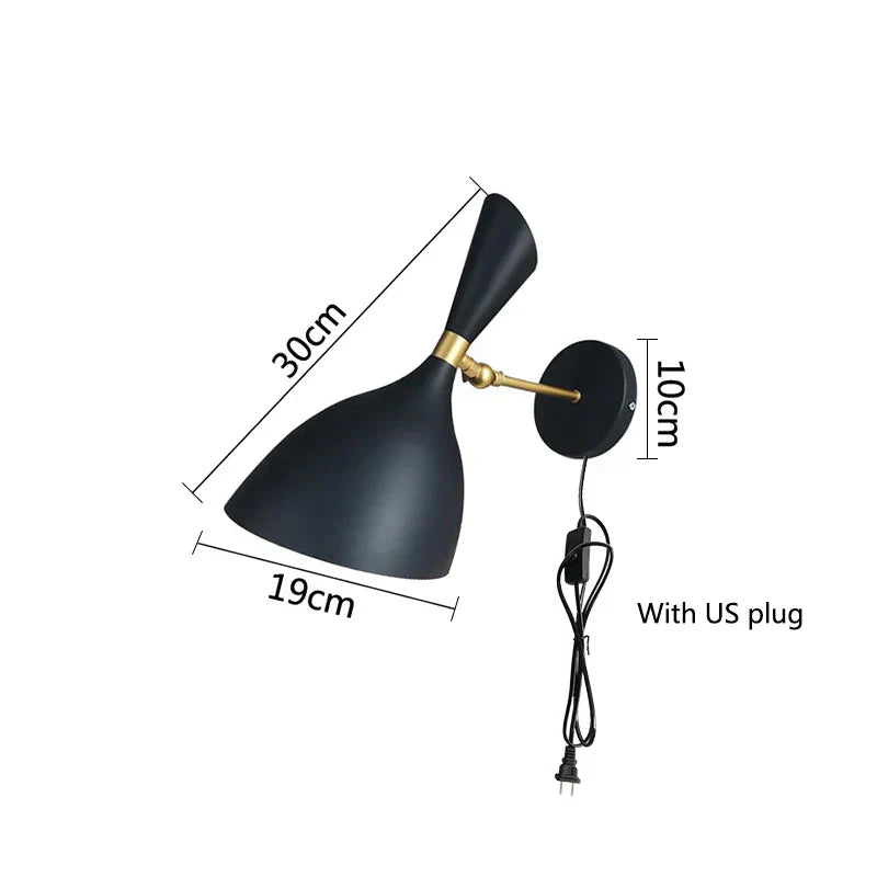 Luminous Haven – Industriële LED Bedlamp voor de Slaapkamer