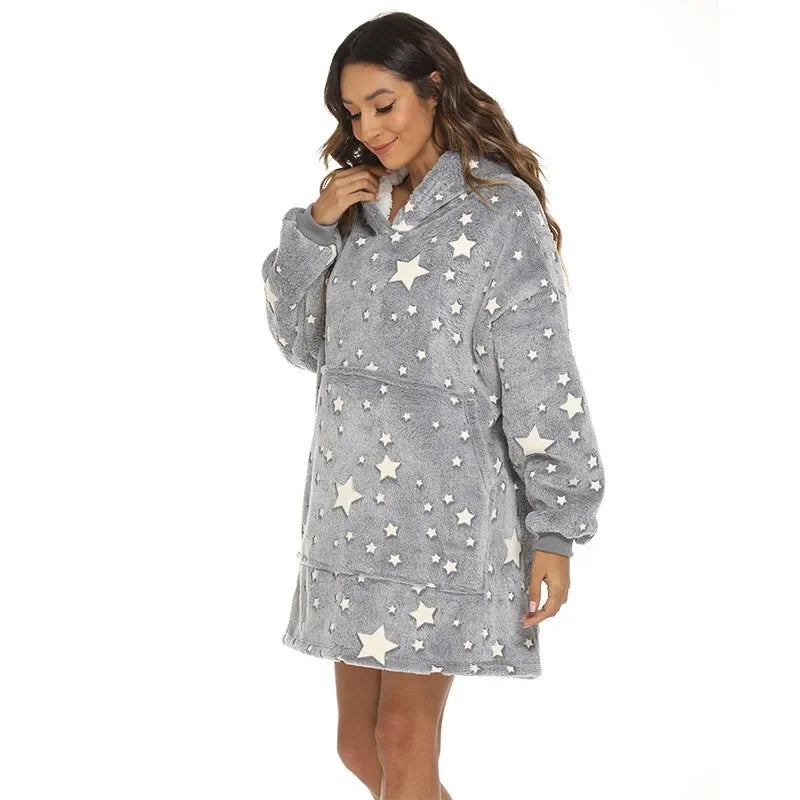 StarlightSnug - Luxe Sterren Hoodie voor Comfortabele Avonden