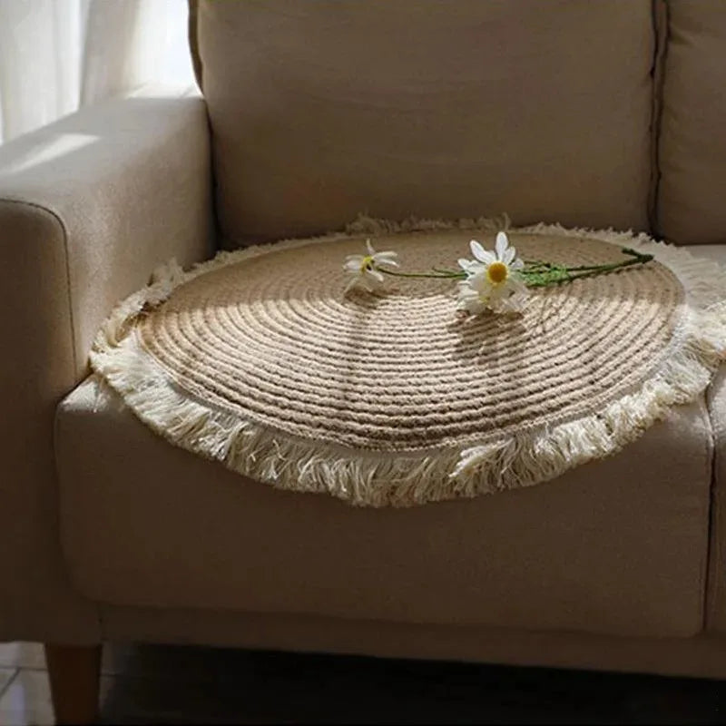 WeaveNest - Luxe Jute Vloerkleed voor Interieur