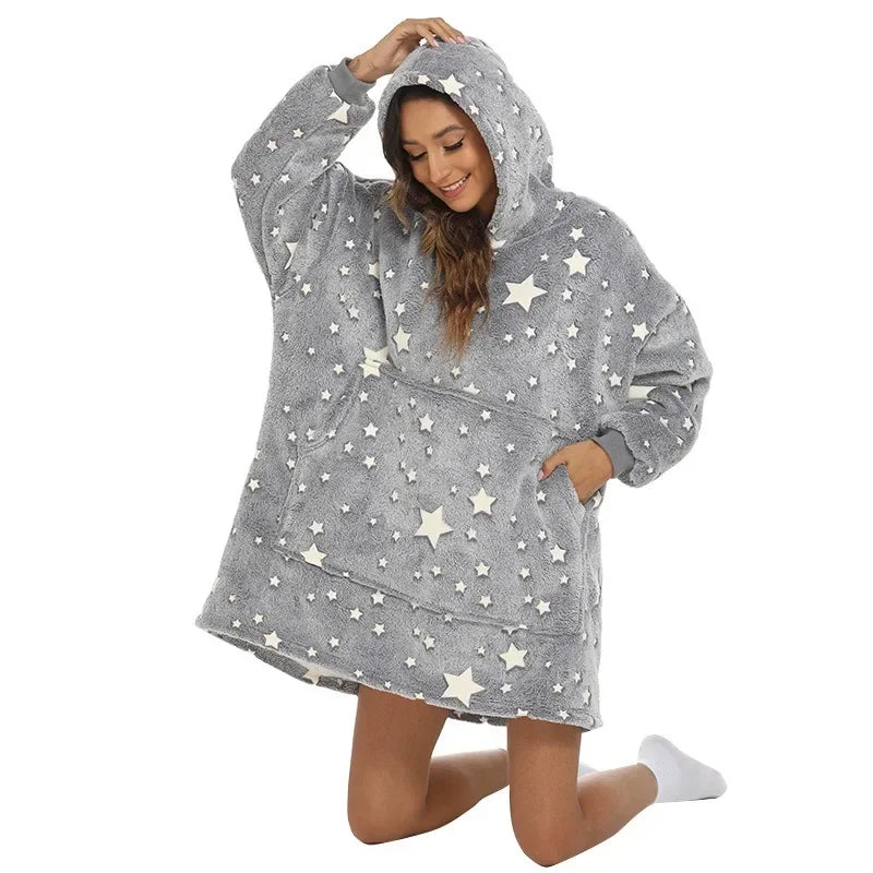 StarlightSnug - Luxe Sterren Hoodie voor Comfortabele Avonden