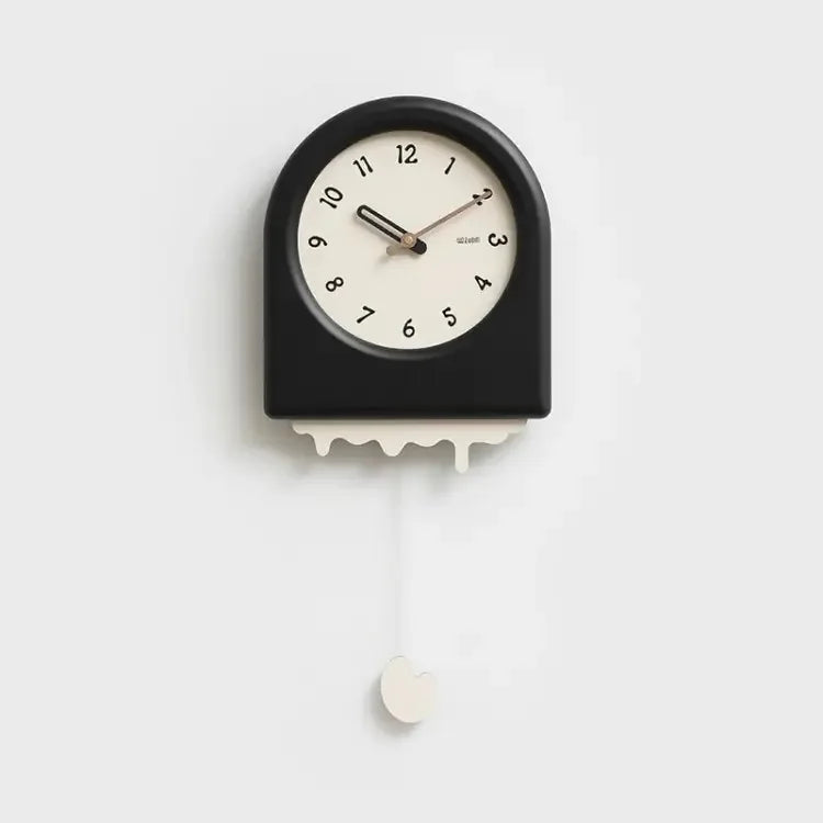 CremePendulum Clock - Koreaanse Wandklok met Modern Design