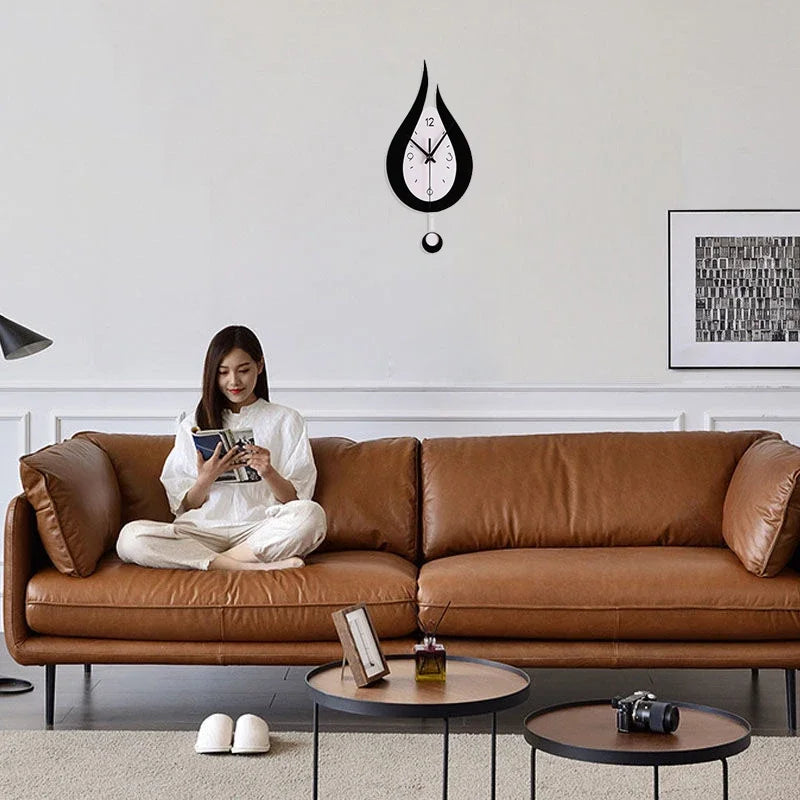 WaterDrop Clock - Minimalistische Pendule Wandklok