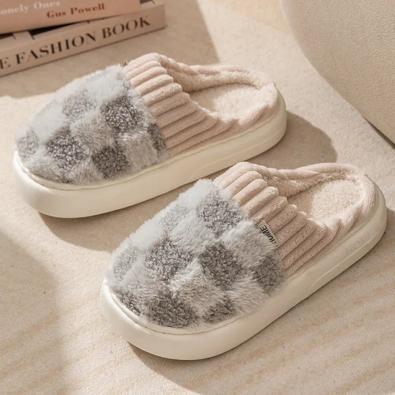 Dreamy Feet Pantoffels - Trendy Geruite Katoenen Pantoffels voor Optimaal Comfort