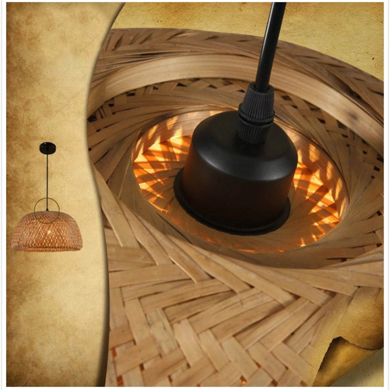 BambooLife Hanglamp - Handgeweven Bamboe Lampenkap voor een Warm Interieur
